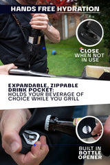 Dalstrong Professional Chef's BBQ Pitmaster Apron - Heavy-Duty Waxed Canvas - Grill Apron - 4 Storage Pockets - Genuine Leather Accents - Adjustable Dalstrong