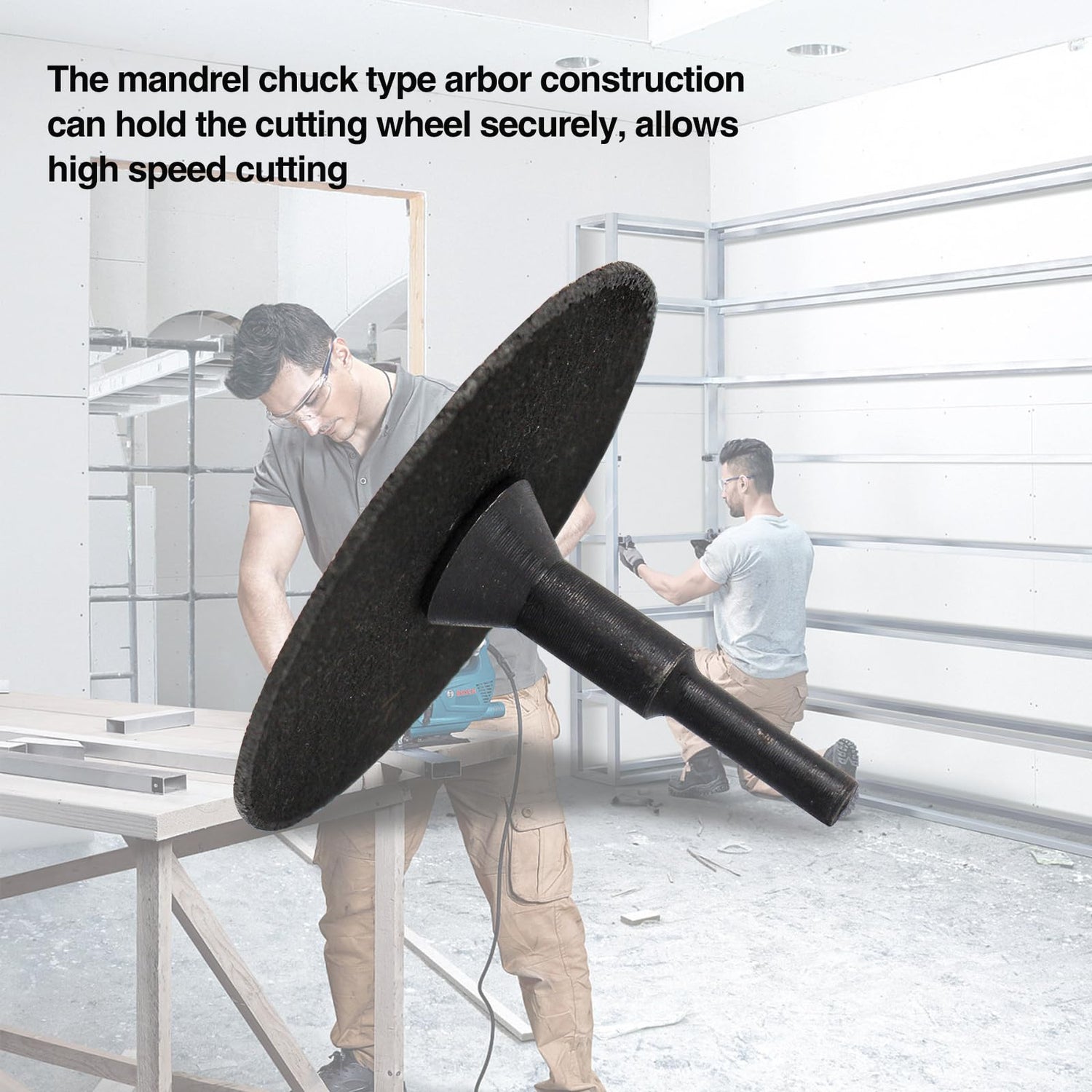 PRETEC 2 Set Cut Off Wheel Mounting Mandrel 1/4" & 3/8" Arbor Hole with 1/4" Shaft Stem for Die Grinder Accessories Drill Rotary Tool PRETEC