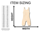 Unfinished Wood Wrestling Uniform Shape - Craft - up to 36" DIY 5" / 1/8" 24 Hour Crafts