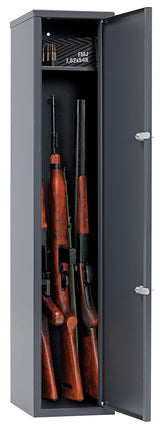 SK New Interiors Buffalo 1015 Gun Rifle Shotgun Metal Small Security Cabinet Safe Storage with Separate Pistol/Ammo Area SK New Interiors