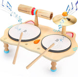 oathx Kids Drum Set All in One Montessori Musical Instruments Set Toddler Toys Natural Wooden Music Kit Baby Sensory Toys Months Birthday Gifts for oathx