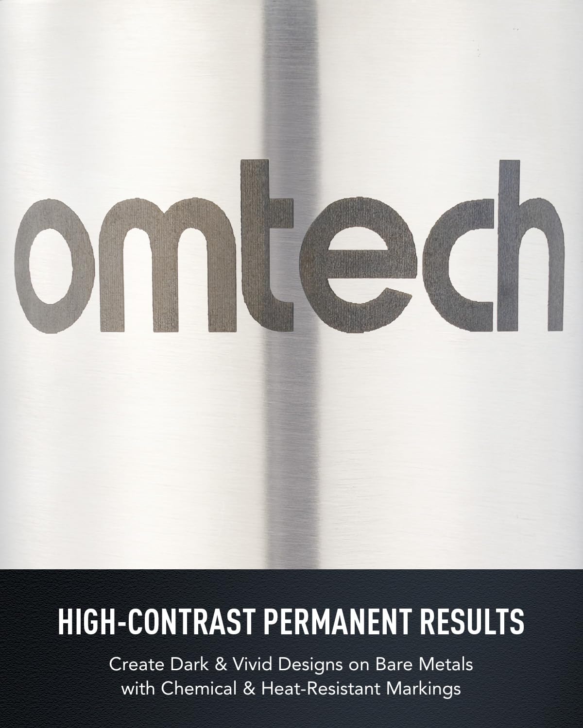 OMTech Laser Marking Powder, 4.1 fl. oz. Metal Laser Marking Fluid for CO2 Laser Engraver, High Contrast Laser Marking Ink for Metal, Laser Black Ink - WoodArtSupply