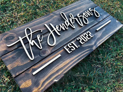 Very Wood Basement - Custom Wood Sign - High-Quality Handmade Wooden Wall Art Decore - Custom 3D Effect Outdoor Wood Sign - Personalized Family Name