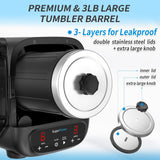 KomeStone K2 Elite Professional Rock Tumbler Kit, Ultra Quiet & Cutting Edge Brushless Motor Rock Polisher for Adults & Rock Collector, KomeStone