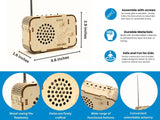 Pica Toys Wooden FM Radio Kit FM 88-108MHz - Science Experiment and Educational Project STEM Kit Pica Toys