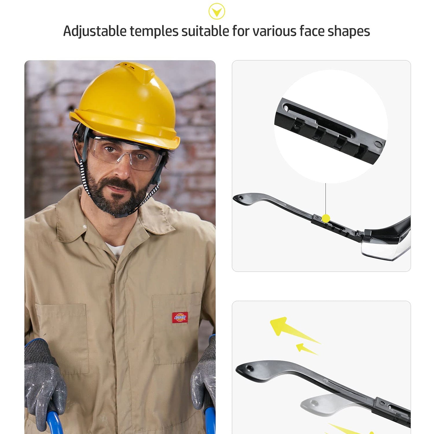 PACIFIC PPE 2 Pack Safety Glasses, Anti-fog, Scratch Resistant Clear Wraparound Lenses and No-Slip Grips, Adjustable, Lab Goggles PACIFIC PPE