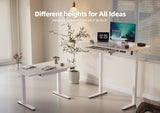 YDN Standing Desk with Drawers, 48 x 24 Inch Adjustable Height Stand Up Desk, Electric Sit Stand Computer Desk for Home Office, White YDN