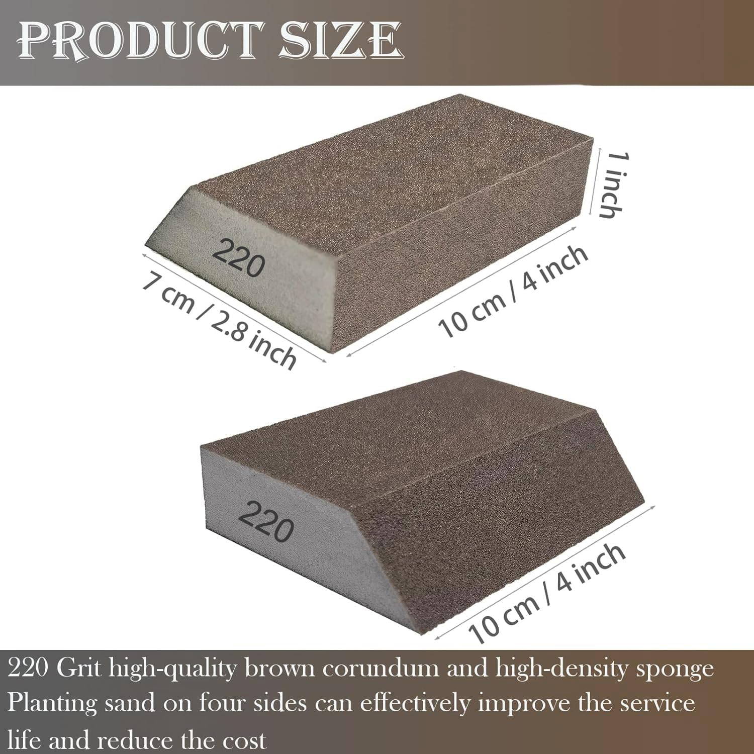 M-jump 8 Pack Single Sanding Sponge Kit- 60/80/120/220- Coarse Medium Fine Grit,Washable and Reusable Sanding Blocks for Wood-Working Sanding Metal M-jump