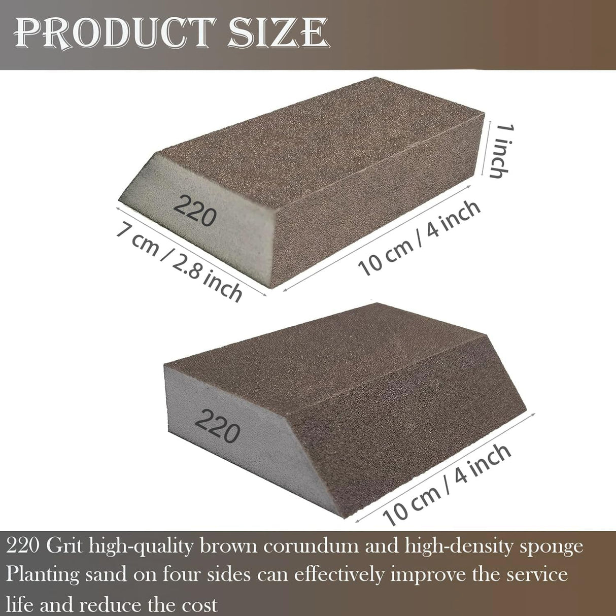 M-jump 8 Pack Single Sanding Sponge Kit- 60/80/120/220- Coarse Medium Fine Grit,Washable and Reusable Sanding Blocks for Wood-Working Sanding Metal M-jump