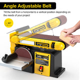 Woodskil 4.5-Amp Belt Disc Sander Combo, 4 x 36 in. Belt and 6 in. Disc Sander with 3/4HP Motor, Belt Sander for Woodworking with Base, Bench Sander Woodskil