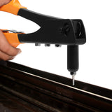 BEETRO Heavy Duty Hand Riveter, Rivet Gun, 3/32"-1/8"-5/32"-3/16", 4 Nosepieces Set Includes 100pcs Rivets, Durable and Suitable for Metal, Plastic BEETRO