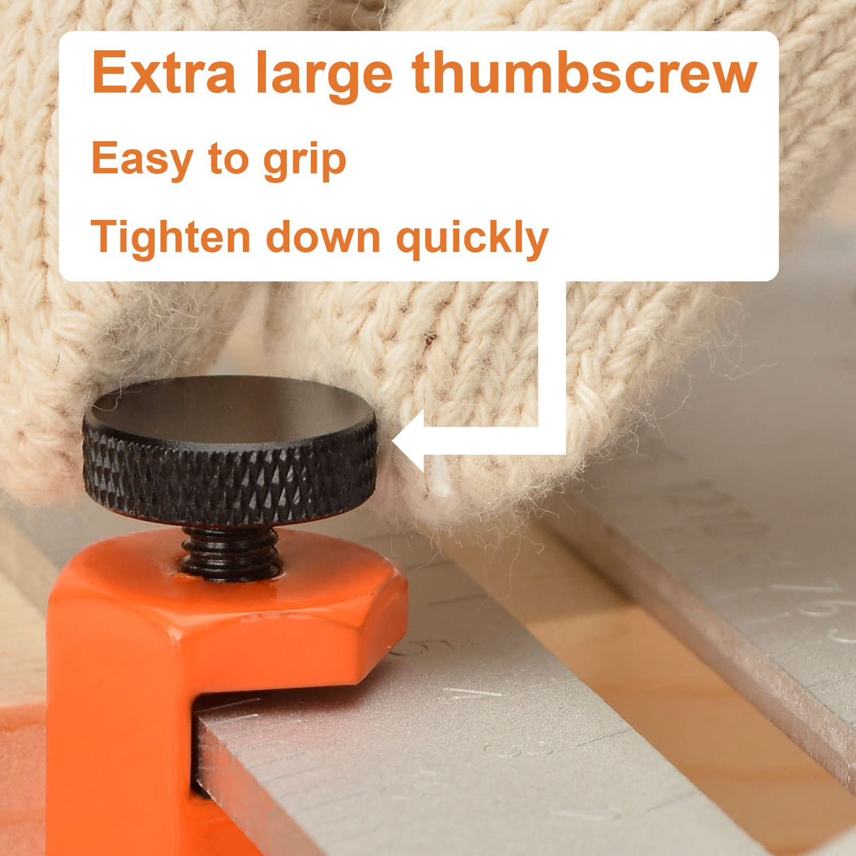 iGuerburn 2Pcs Stair Gauges for Framing Square, Stair Gauge Knobs for Layout Attachment Framing Jigs - Orange iGuerburn