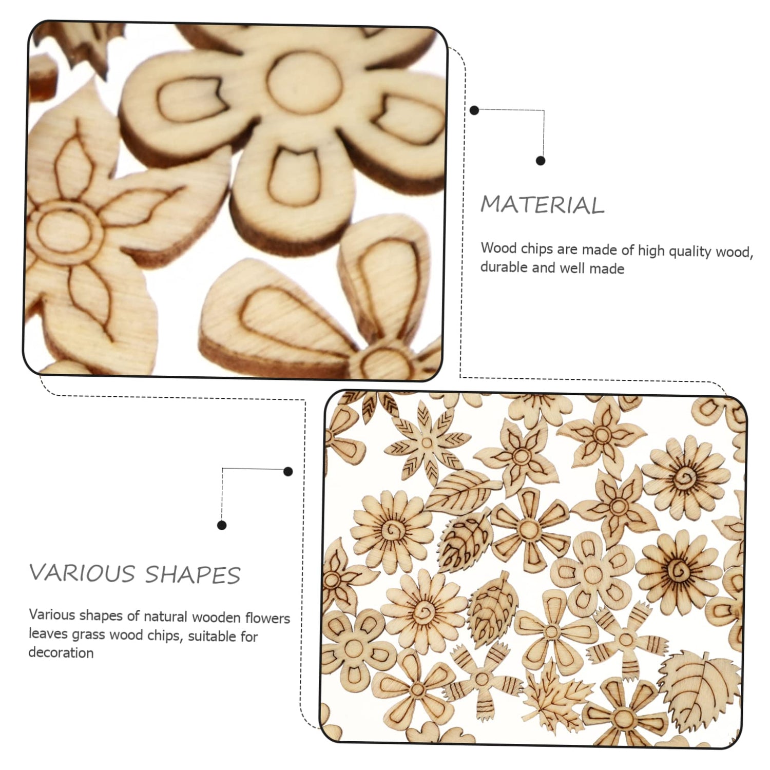 Yardenfun 300pcs Leaves Small Grass Chips Blank Bookmarks Plant Bookmark Plant Accessories Unfinished Wood Slices Wood Plant Cutouts Unpainted Wood Yardenfun