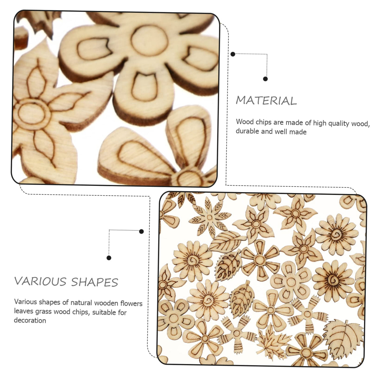 Yardenfun 300pcs Leaves Small Grass Chips Blank Bookmarks Plant Bookmark Plant Accessories Unfinished Wood Slices Wood Plant Cutouts Unpainted Wood Yardenfun