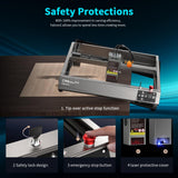 Official Creality Falcon 2 Laser Engraver, 22W Output Laser Cutter DIY Laser Engraving Machine, 25000mm/min Speed Integrated Air Assist Pre-Assembled Creality