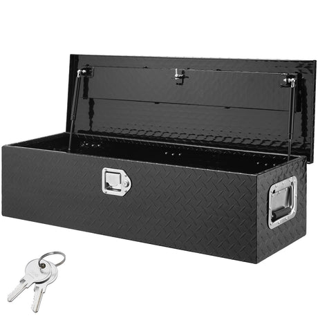 VEVOR Heavy Duty Aluminum Truck Bed Tool Box, Diamond Plate Tool Box with Side Handle and Lock Keys, Storage Tool Box Chest Box Organizer for Pickup, VEVOR