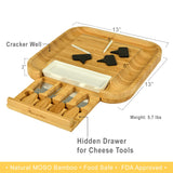 Custom Personalized Engraved Bamboo Cutting Board for Cheese & Charcuterie with Ceramic Dish, Knife Set & Cheese Markers -by Picnic at Ascot USA Picnic at Ascot