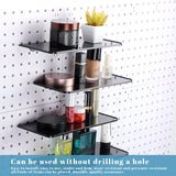8 Sets Pegboard Wall Mount Display Pegboard Plastic Garage Pegboard Wall Organizer Pegboard Panel Kit Installation Accessories for Kitchen Living Nuanchu