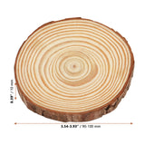 LEXININ 50 PCS Natural Wood Slices, 3.5-3.9 Inch Unfinished Wooden Log Slices, Tree Bark Wood Discs for Craft DIY Ornaments LEXININ
