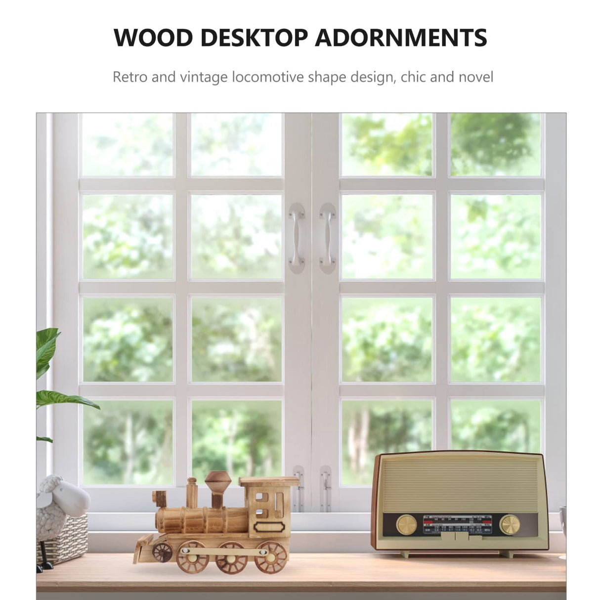 BESPORTBLE Wooden Crafts Wood Steam Train Figurine Train Model Retro Locomotive Ornaments Steampunk Statue Train Gifts Wood Crafts Desktop Decor for BESPORTBLE