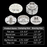 DEEFIINE 4 Inch Wood Lathe Chuck Set 1-1/4“x 8tpi Thread and 1"x8tpi Adapter, Nickel Plated Self Centering 4 Jaw Wood Turning Chuck set(5 jaws)… DEEFIINE