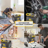 PRETEC 12 Inch Small Tool Bag, Wide Mouth Tool Tote Bag, Waterproof Tool Organizer Bag for Home Organizer for Indoor and Outdoor Gardening, PRETEC