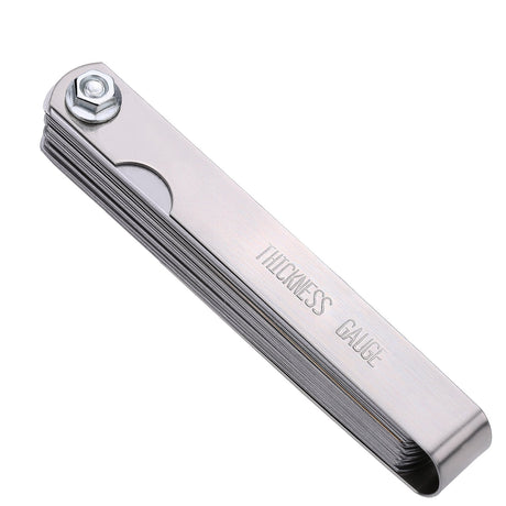 32 Blades Steel Feeler Gauge Dual Marked Metric and Imperial Measuring Tool Hotop