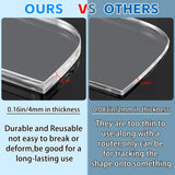 TRINKA Charcuterie Board Template Set - 6 Pcs Acrylic Router Templates for Woodworking | Handle Cutting Board Templates with 4 Pens | Angled Curvy TRINKA