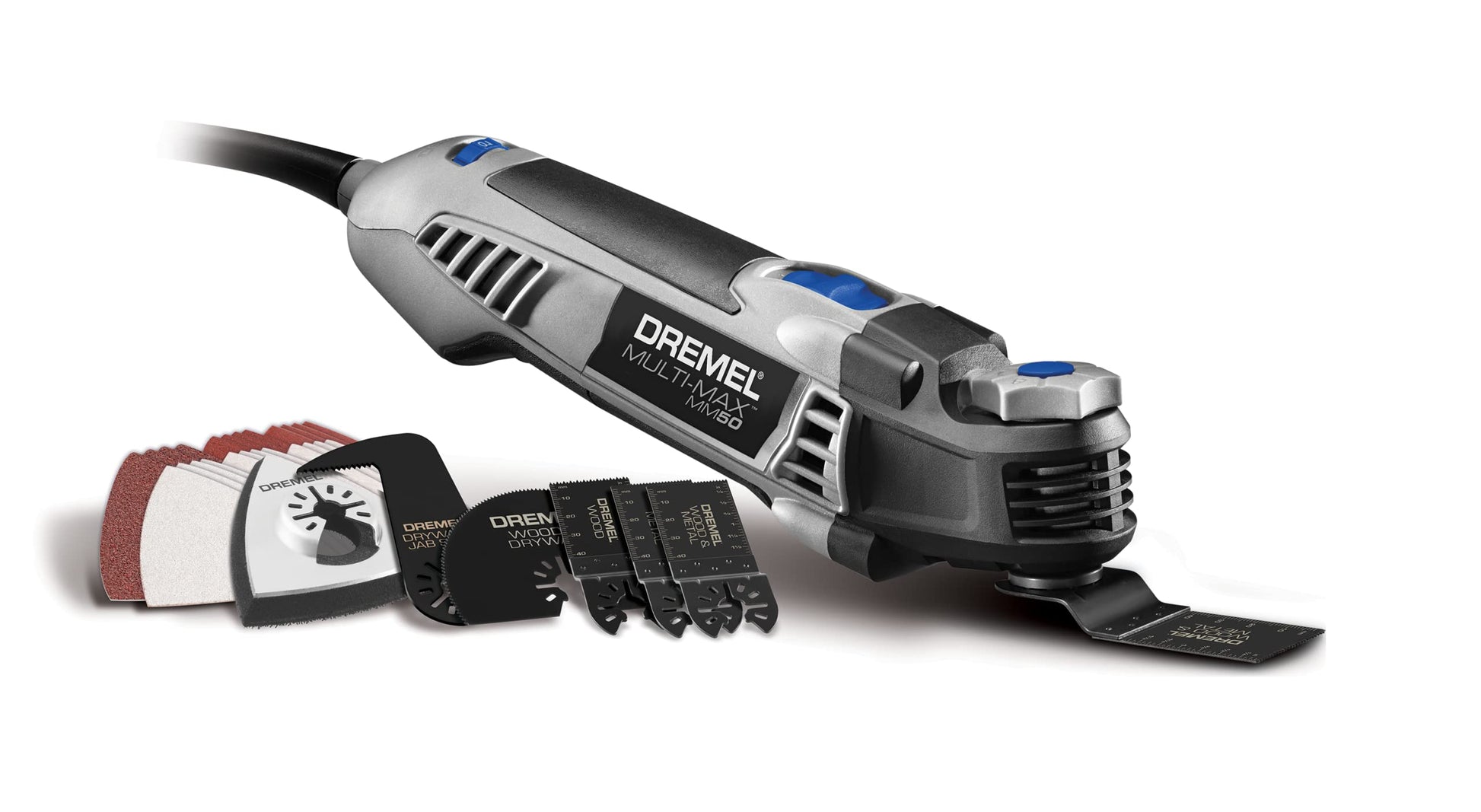 Dremel MM50-01 Multi-Max Oscillating DIY Tool Kit with Tool-LESS Accessory Change- 5 Amp, 30 Accessories- Compact Head & Angled Body- Drywall, Nails, - WoodArtSupply