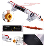 Cloudray 60W Laser Tube 1000mm Dia.50mm,CO2 Laser Tube 50W,Cable Preconnected with Coating,60 Watt C02 Laser Tube With Metal Head（CR50 50-70W) Cloudray