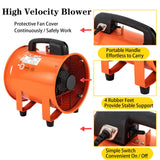 Utility Blower Fan, 10 inch Ventilator Blower, 2800/3300RPM Extractor Fan Blower, Portable Industrial High Velocity Blower-with 32.8 ft/10 m Duct Yellulu