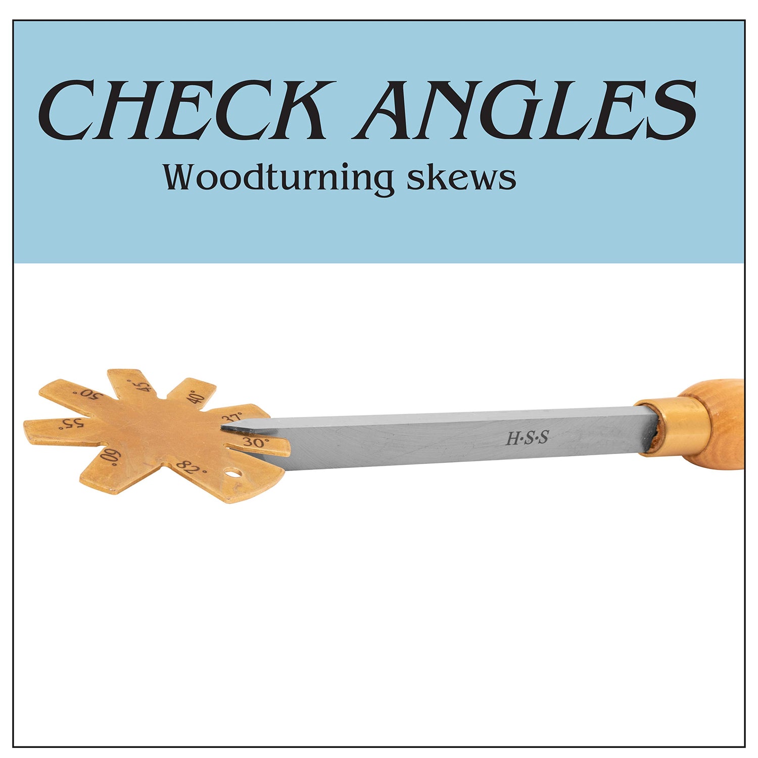 Savannah Steel Angle/Bevel Gauge for Wood Turning Tools and General Workshop Tool Angle Checking Savannah