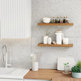 Imperative Décor Floating Wall Shelves Set of 2 - Functional & Rustic Wooden Shelve for Home Furnishing, Bathroom, Kitchen, & Farmhouse - USA Imperative Décor