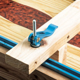 POWERTEC 71501 Aluminum Cam Clamp for Woodworking, 1/4”-20 Threaded Insert - 4PK, Blue POWERTEC