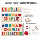PUREFLY Name Puzzle for Kids Personalized, Custom Baby First Birthday, Montessori Learning Toddler Toy for Boy Girl Alphabet Puzzle PUREFLY