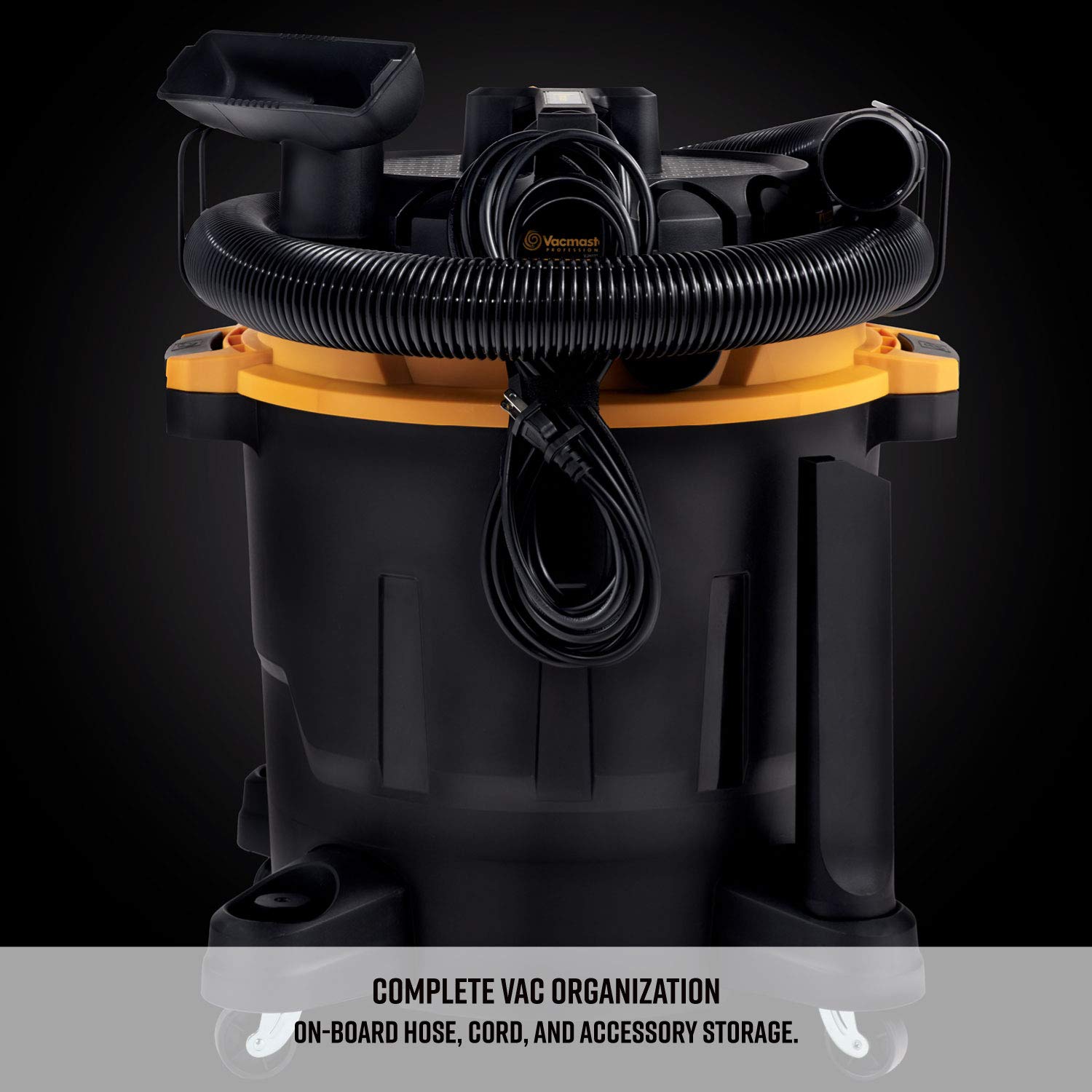 Vacmaster Professional - Professional Wet/Dry Vac, 12 Gallon, Beast Series, 5.5 HP 2-1/2" Hose (VJH1211PF0201) , Black Vacmaster