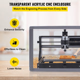 VEVOR CNC 3018 PRO Router Machine, GRBL Control 3-Axis Milling Engraver Engraving Machine, DIY CNC Router Kit with Transparent Enclosure, Offline VEVOR