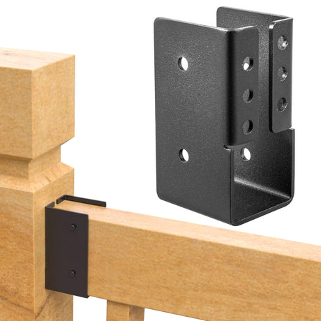 TROPTOLKY 12PCS Concealed Joist Hangers, Concealed Flange Light Joist Hanger for Wood Rail, 2”x 4” Q235 Steel Joist Brackets TROPTOLKY