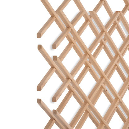 18-Bottle Trimmable Wine Rack Lattice Panel Inserts in Unfinished Solid North American Alder - WoodArtSupply