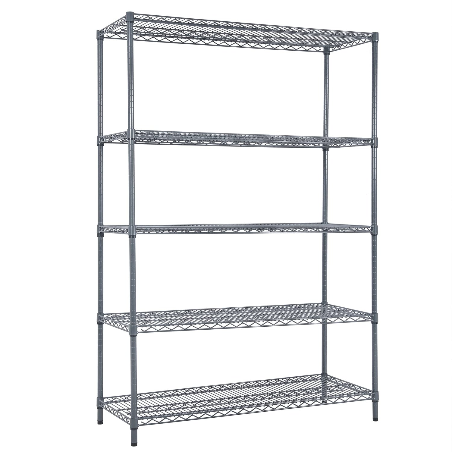 Land Guard 5 Tier Storage Racks and Shelving - 48" L x 20" W x 72" H Heavy Steel Material Pantry Shelves - Each Unit Loads 350 Pounds Wire Shelf, Land Guard
