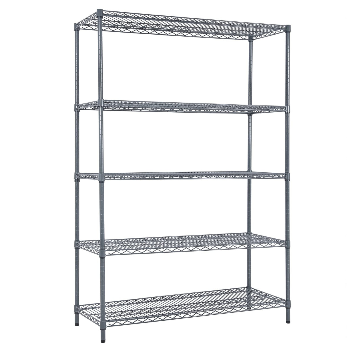 Land Guard 5 Tier Storage Racks and Shelving - 48" L x 20" W x 72" H Heavy Steel Material Pantry Shelves - Each Unit Loads 350 Pounds Wire Shelf, Land Guard