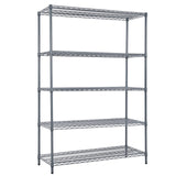 Land Guard 5 Tier Storage Racks and Shelving - 48" L x 20" W x 72" H Heavy Steel Material Pantry Shelves - Each Unit Loads 350 Pounds Wire Shelf, Land Guard