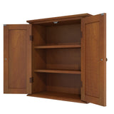 ChooChoo Bathroom Wall Cabinet, Over The Toilet Space Saver Storage Cabinet, Medicine Cabinet with 2 Door and Adjustable Shelves, Cupboard (Rustic) ChooChoo