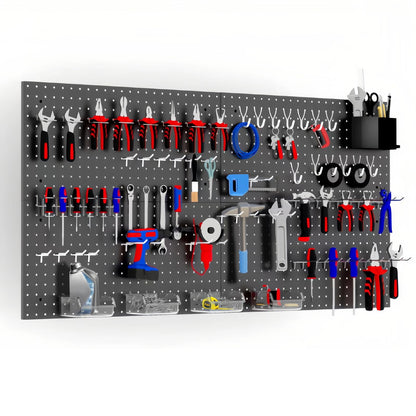 2 PCS Metal Pegboard,Metal Peg boards for Walls,Pegboard Wall Organizer with black pegboard for Garage 2𝐩𝐜𝐬 24 *12inch 𝐌𝐞𝐭𝐚𝐥 𝐏𝐞𝐠𝐛𝐨𝐚𝐫𝐝 𝐏𝐚𝐧𝐞𝐥𝐬 𝐎𝐧𝐥𝐲,𝐧𝐨 - WoodArtSupply