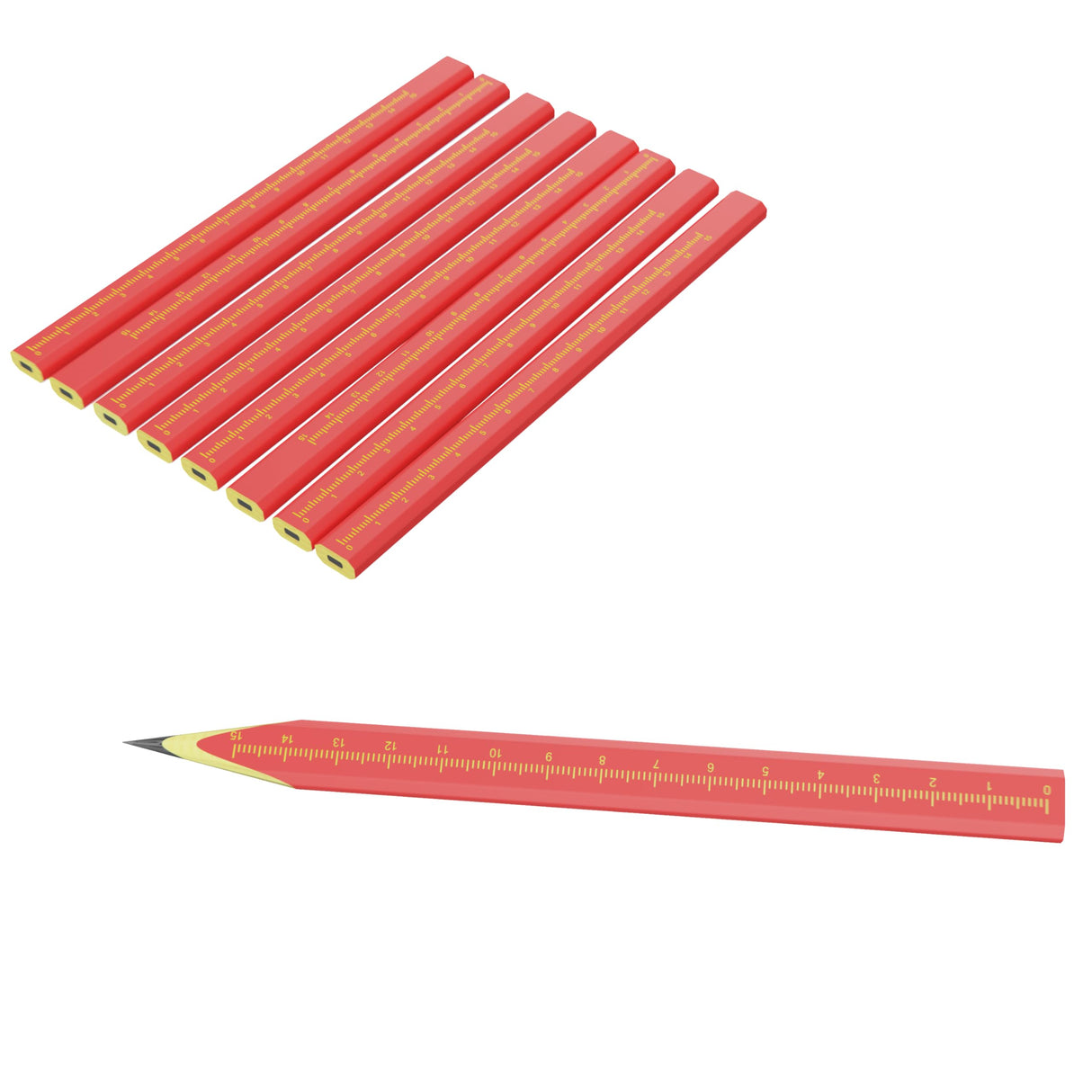 KR. LIF 8 PCS Carpenter Pencils Construction Pencil, Carpenter Marking Pencil for Woodworking Concrete Scriber Marking Tool KR. LIF