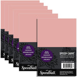 Speedball Speedy-Carve Block Printing Carving Block, Rectangle, Pink, 4 x 6 Inches (6-Pack), Linoleum for Printmaking Speedball