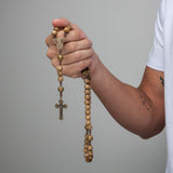 Intercession™ Our Father Sacred Handmade Solid Wood Rosary (Our Lady - Walnut) Intercession