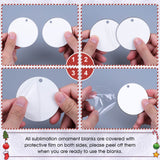 Sublimation Ornament Blanks, Cridoz 28Pcs Round Sublimation Blanks Pendants Bulk for Christmas Day and Halloween Day Ornaments Supplies, DIY cridoz
