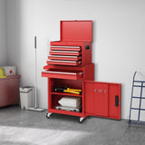 Goplus Rolling Tool Chest, 5-Drawer Tool Box Organizer w/Lockable Wheels & Sliding Drawers & Detachable Top & Adjustable Shelf, Tool Storage Cabinet Goplus