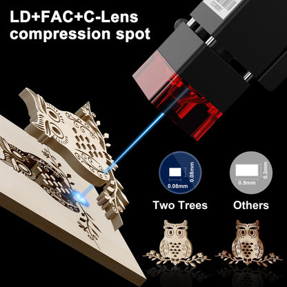 TTS-10 PRO 10W Laser Engraver Machine Laser Cutter 80W Laser Cutting Engraving Tool Engraving Machine for Wood Metal Aluminum Glass Leather - WoodArtSupply